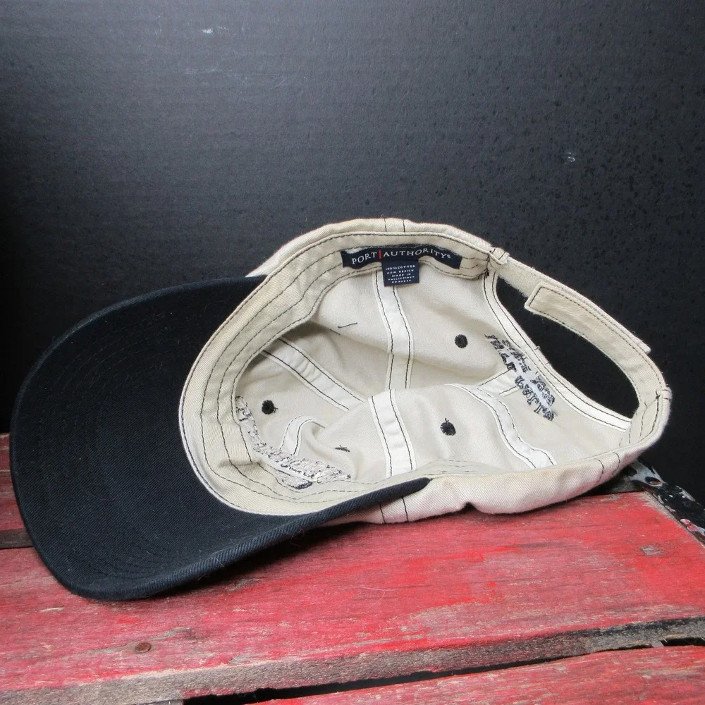 Port Authority Sportsmen's Fishing Dept Service Hat Int'l Falls Beige Black Cap